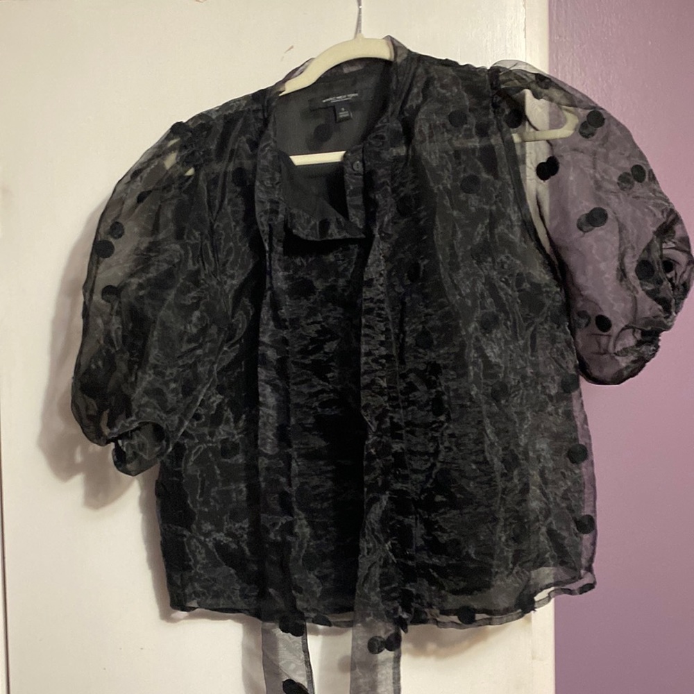 Black button up top